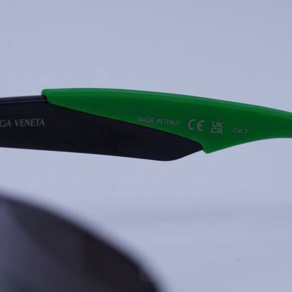 Bottega Veneta BV1231S 001 Sunglasses Black/Green Aviator Frame, Grey Lenses - Picture 8 of 11